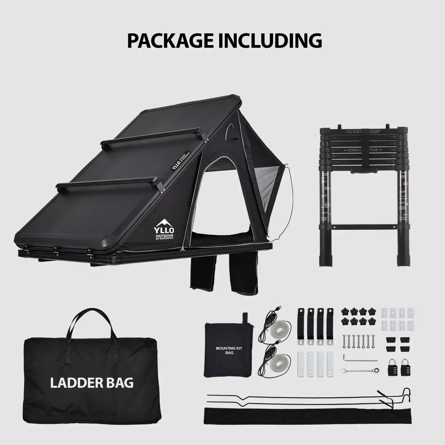 Triangle Hard Shell Rooftop Tent - YLLO-TRTENT-001 - Image 3