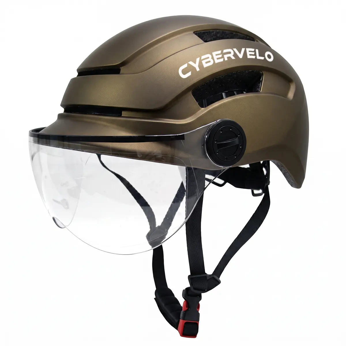 Classic Urban Cycling Helmet CYBERVELO CV38 Anthracite Matt Visor