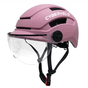 Classic Urban Cycling Helmet CYBERVELO CV38 Pink Matt Visor